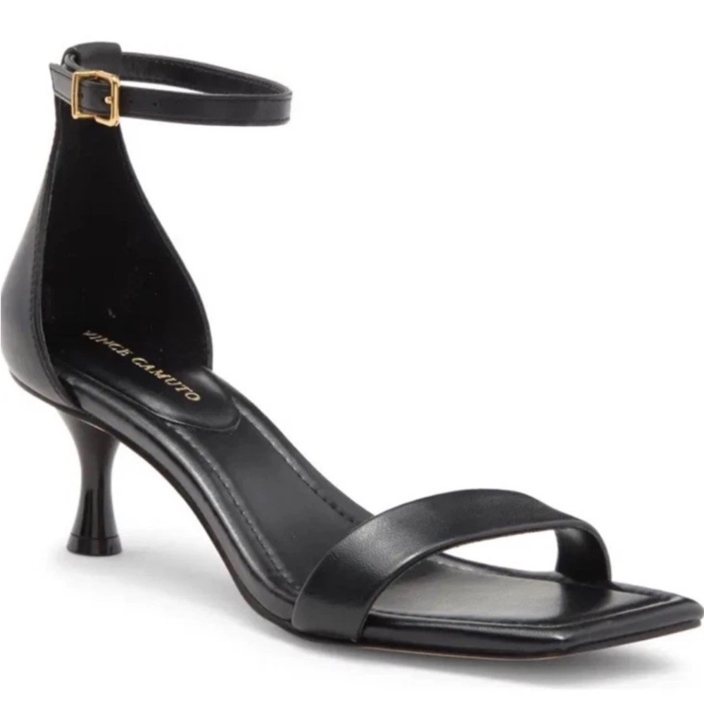 Vince Camuto Vinkely Square Toe Kitten Heel Sandal